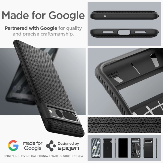 Чохол Spigen Liquid Air для Google Pixel 7 Pro Matte Black (ACS04723)