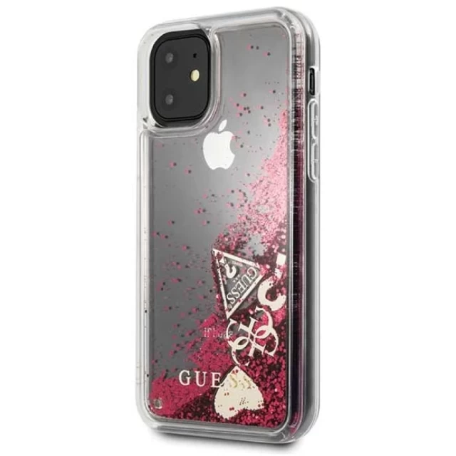 Чохол Guess Glitter Hearts для iPhone 11 Pink (GUHCN61GLHFLRA)