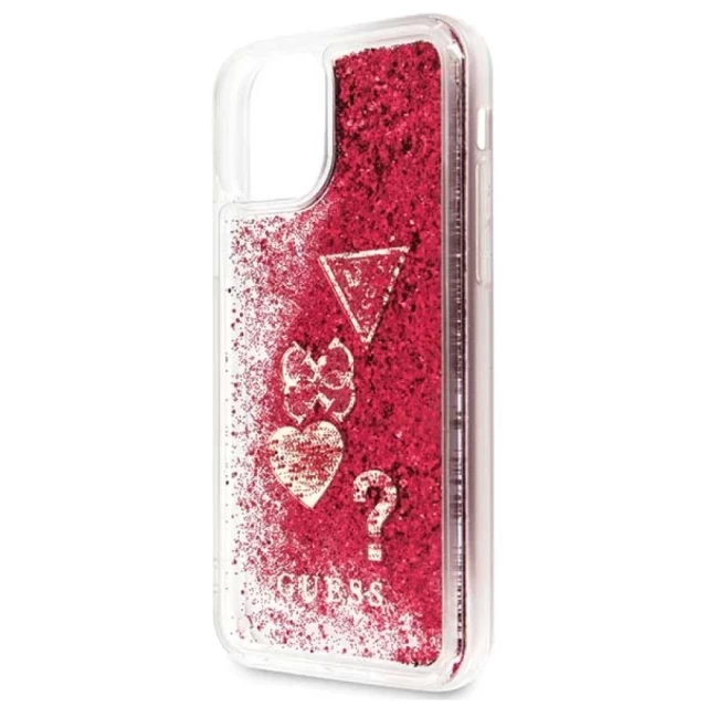 Чохол Guess Glitter Hearts для iPhone 11 Pink (GUHCN61GLHFLRA)