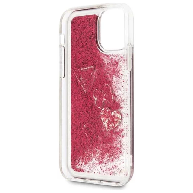 Чехол Guess Glitter Hearts для iPhone 11 Pink (GUHCN61GLHFLRA)