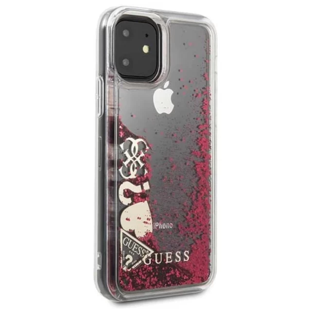 Чохол Guess Glitter Hearts для iPhone 11 Pink (GUHCN61GLHFLRA)