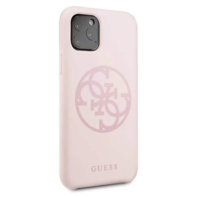 Чехол Guess Silicone Logo для iPhone 11 Pro Pink (GUHCN58LS4GLP)
