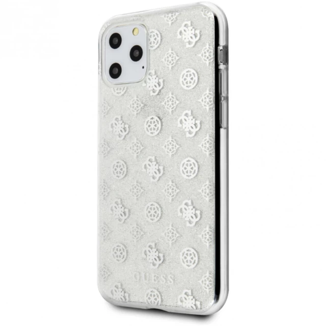 Чехол Guess Peony Glitter для iPhone 11 Pro Silver (GUHCN58TPESI)