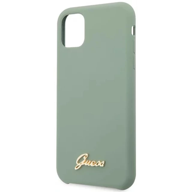 Чохол Guess Silicone Vintage Gold Logo для iPhone 11 Pro Max Khaki (GUHCN65LSLMGKA)