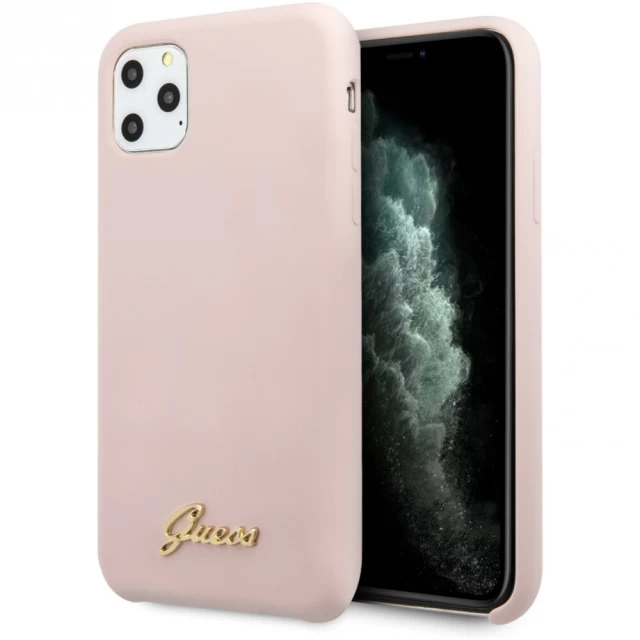 Чехол Guess Vintage Gold Logo для iPhone 11 Pro Light Pink (GUHCN58LSLMGLP)