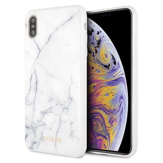 Чехол Guess Marble для iPhone XS Max White (GUHCI65HYMAWH)