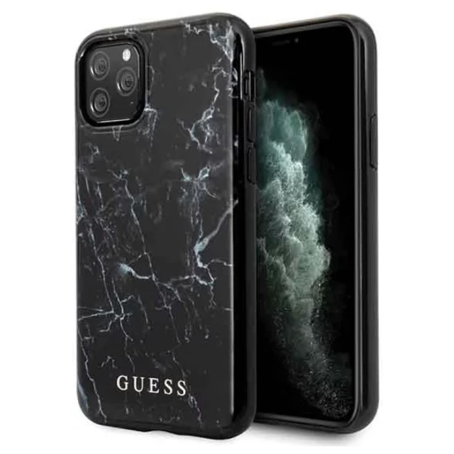 Чехол Guess Marble для iPhone 11 Pro Black (GUHCN58PCUMABK)