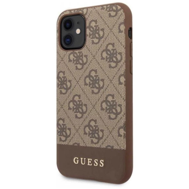 Чохол Guess Stripe Collection для iPhone 11 Brown (GUHCN61G4GLBR)