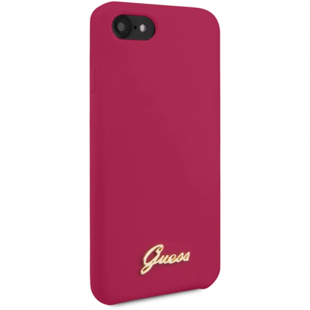 Чохол Guess Vintage Gold Logo для iPhone SE 2022| 2020 | 8 | 7 Burgundy (GUHCI8LSLMGRE)