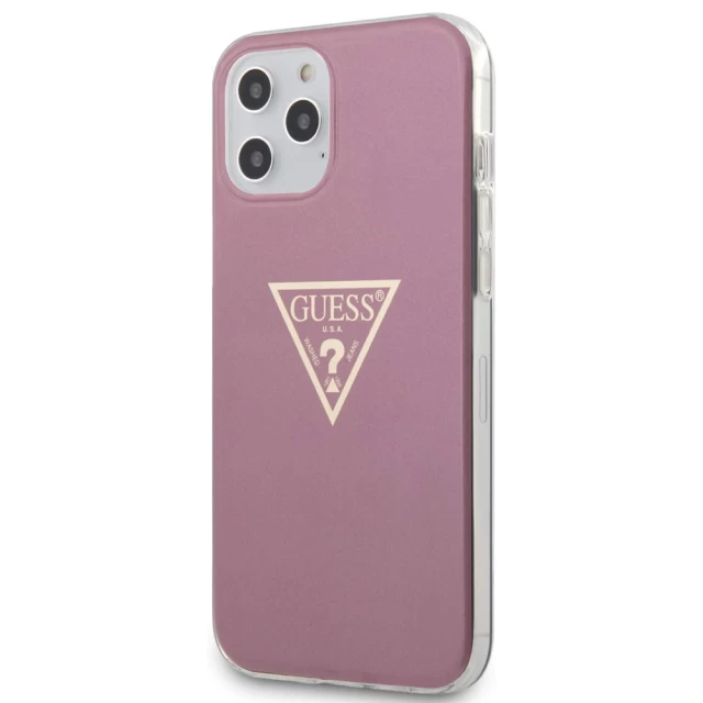 Чохол Guess Metallic Collection для iPhone 12 Pro Max Pink (GUHCP12LPCUMPTPI)