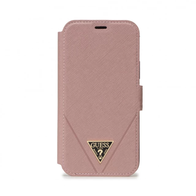 Чехол Guess Saffiano для iPhone 12 | 12 Pro Pink (GUFLBKP12MVSATMLPI)