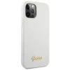 Чохол Guess Metal Logo Script для iPhone 12 | 12 Pro White (GUHCP12MLSLMGWH)