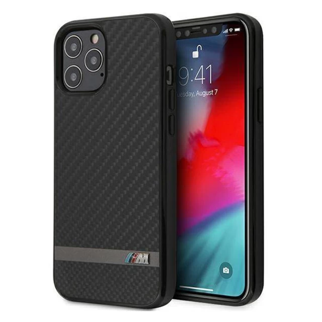 Чохол BMW для iPhone 12 | 12 Pro M Collection Carbon Black (BMHCP12MASCFBK)