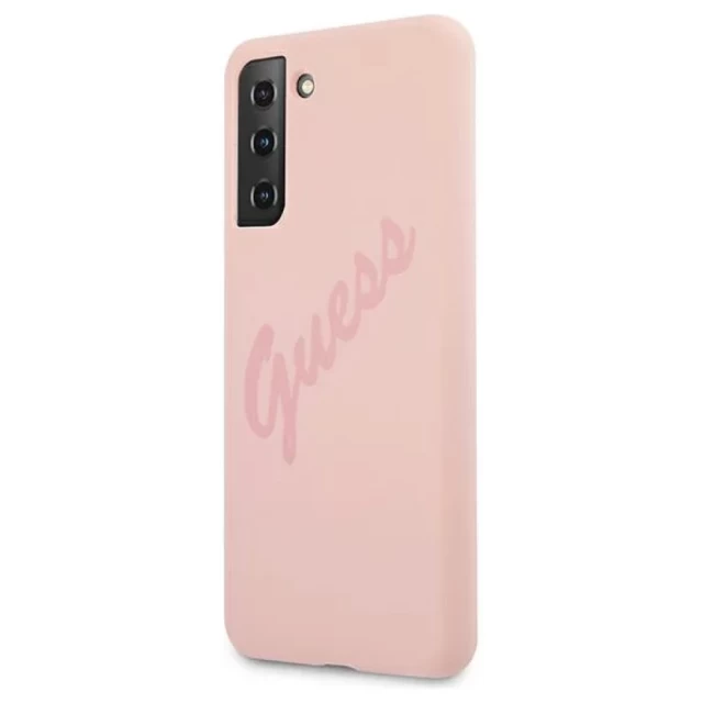 Чехол Guess Script Vintage для Samsung Galaxy S21 G991 Pink (GUHCS21SLSVSPI)