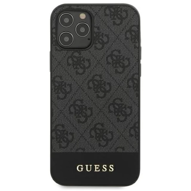 Чохол Guess Stripe Collection для iPhone 12 | 12 Pro Grey (GUHCP12MG4GLGR)