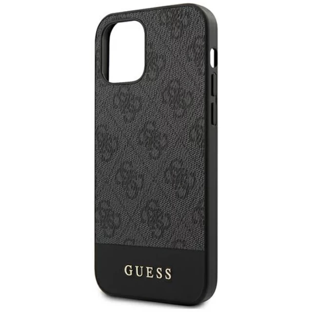 Чохол Guess Stripe Collection для iPhone 12 | 12 Pro Grey (GUHCP12MG4GLGR)