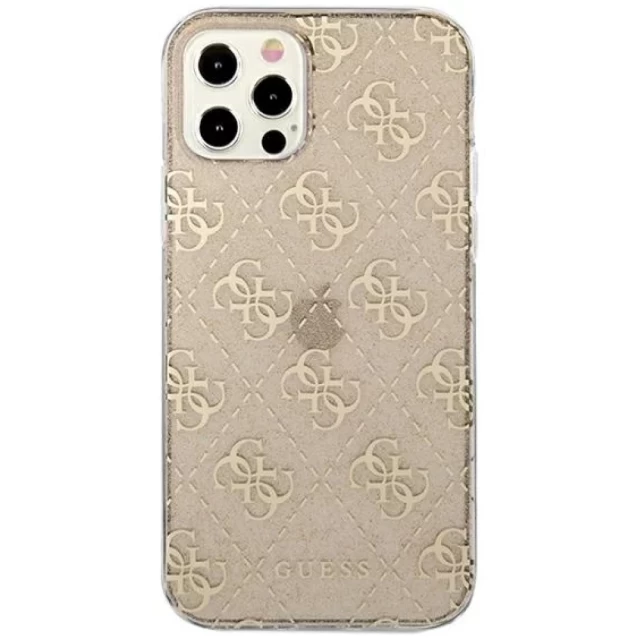 Чехол Guess Glitter для iPhone 12 | 12 Pro Gold (GUHCP12MPCU4GLGO)