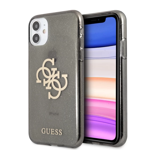 Чехол Guess Glitter Big Logo для iPhone 11 Black (GUHCN61PCUGL4GBK)