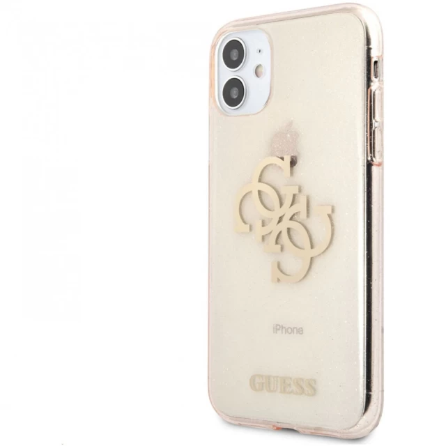 Чехол Guess Glitter Big Logo для iPhone 11 Gold (GUHCN61PCUGL4GGO)