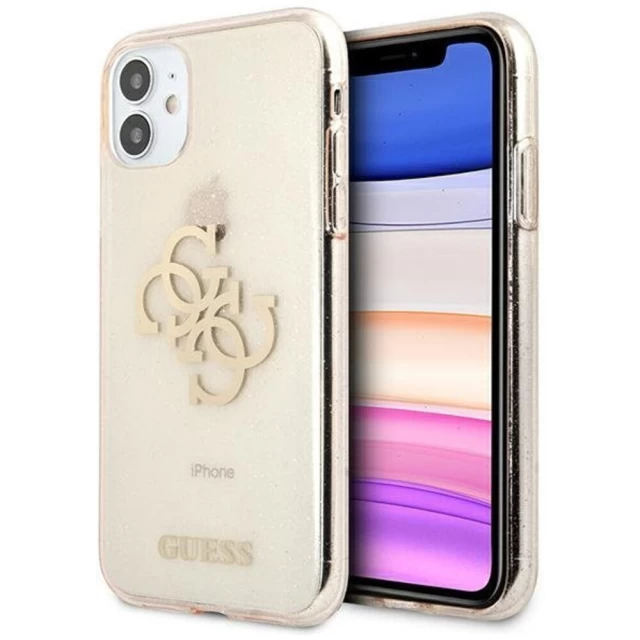 Чохол Guess Glitter Big Logo для iPhone 11 Gold (GUHCN61PCUGL4GGO)