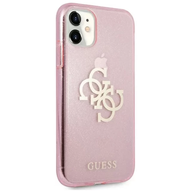Чехол Guess Glitter Big Logo для iPhone 11 Pink (GUHCN61PCUGL4GPI)