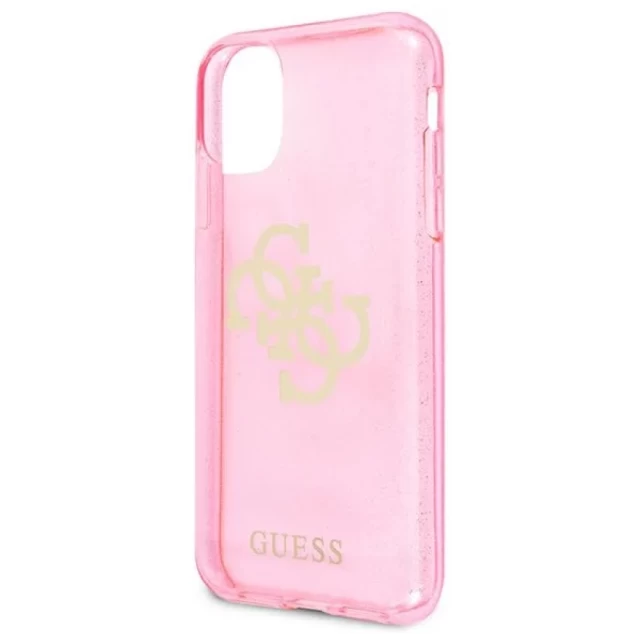 Чехол Guess Glitter Big Logo для iPhone 11 Pink (GUHCN61PCUGL4GPI)