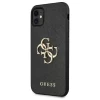 Чехол Guess Saffiano Metal Logo для iPhone 11 Black (GUHCN61SA4GGBK)