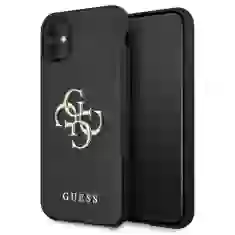 Чехол Guess Saffiano Metal Logo для iPhone 11 Black (GUHCN61SA4GGBK)