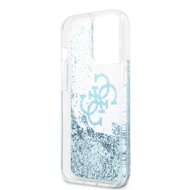 Чехол Guess Big Liquid Glitter для iPhone 13 Pro Max Blue (GUHCP13XLG4GBL)