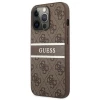 Чохол Guess Stripe Collection для iPhone 13 Pro Brown (GUHCP13L4GDBR)