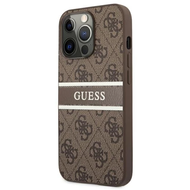 Чехол Guess Stripe Collection для iPhone 13 Pro Brown (GUHCP13L4GDBR)