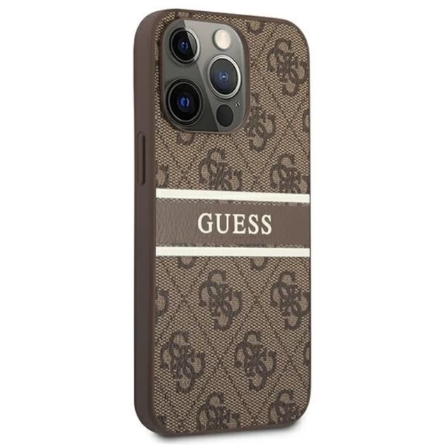 Чохол Guess Stripe Collection для iPhone 13 Pro Brown (GUHCP13L4GDBR)