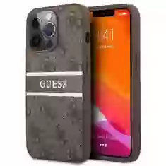 Чехол Guess Stripe Collection для iPhone 13 Pro Brown (GUHCP13L4GDBR)