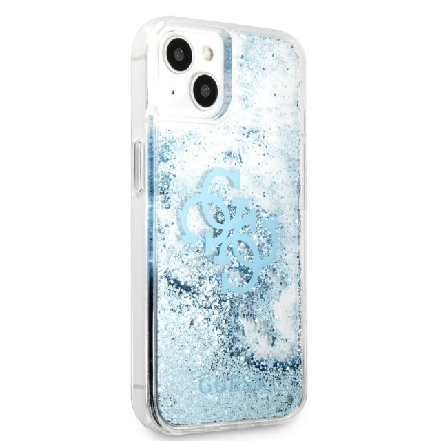 Чехол Guess Big Liquid Glitter для iPhone 13 Blue (GUHCP13MLG4GBL)