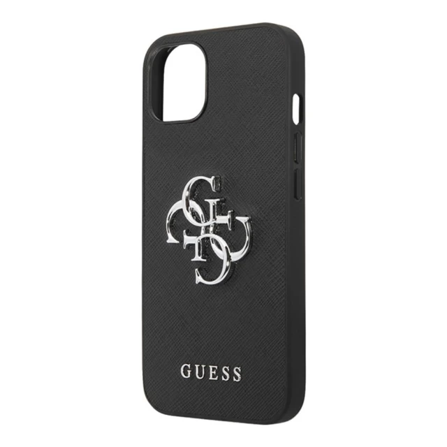 Чохол Guess Saffiano Metal Logo для iPhone 13 Black (GUHCP13MSA4GSBK)