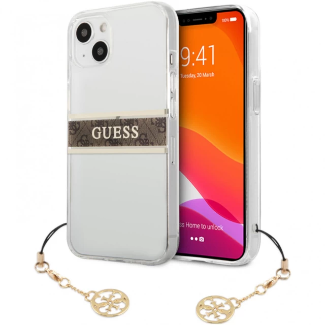 Чехол Guess Strap Charm для iPhone 13 Clear (GUHCP13MKB4GBR)