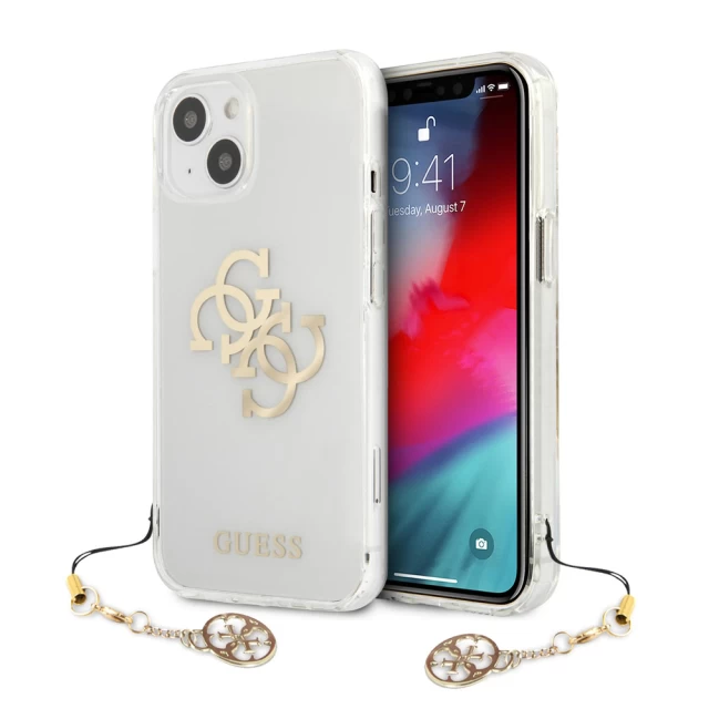 Чохол Guess Gold Charms Collection для iPhone 13 Clear (GUHCP13MKS4GGO)