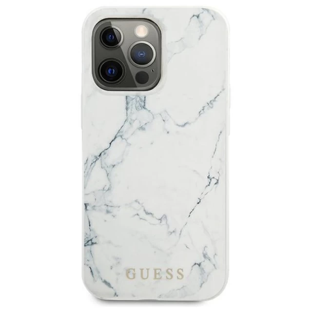 Чохол Guess Marble для iPhone 13 Pro Max White (GUHCP13XPCUMAWH)