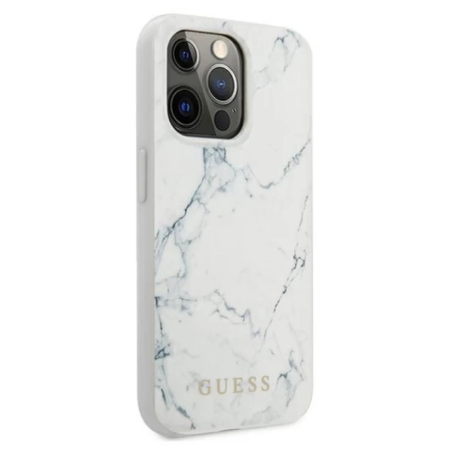 Чохол Guess Marble для iPhone 13 Pro Max White (GUHCP13XPCUMAWH)