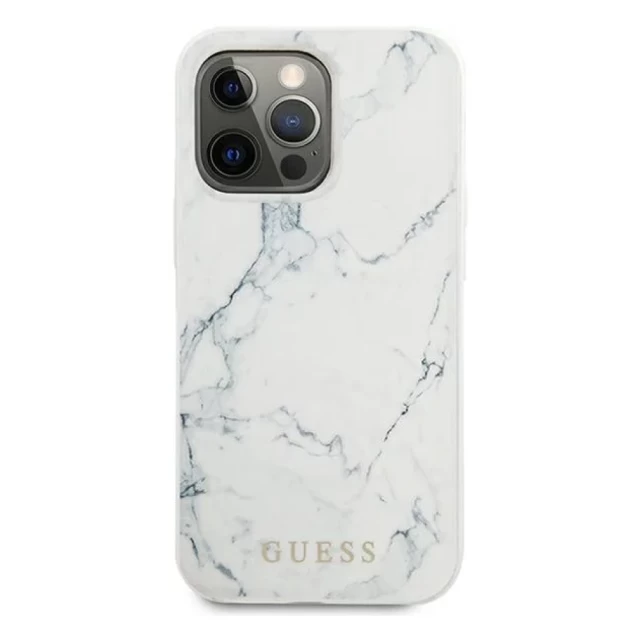 Чохол Guess Marble для iPhone 13 Pro White (GUHCP13LPCUMAWH)