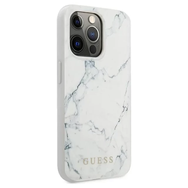 Чохол Guess Marble для iPhone 13 Pro White (GUHCP13LPCUMAWH)