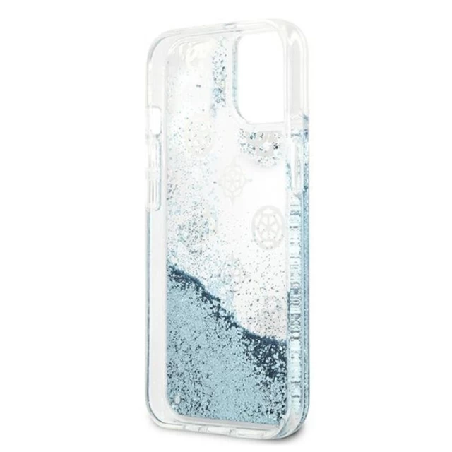 Чехол Guess Peony Liquid Glitter для iPhone 13 Blue (GUHCP13MLGPEBL)