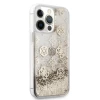 Чехол Guess Peony Liquid Glitter для iPhone 13 Pro Max Gold (GUHCP13XLGPEGO)