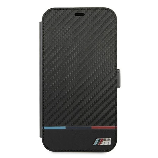 Чехол BMW для iPhone 13 | 13 Pro M Collection PU Carbon Stripe Black (BMBKP13LPUCARTCBK)