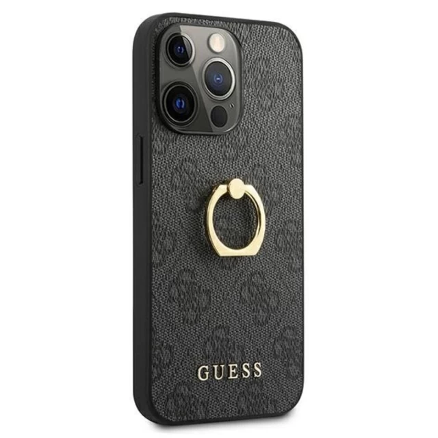 Чохол Guess Ring Stand для iPhone 13 Pro Grey (GUHCP13L4GMRGR)