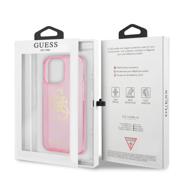 Чехол Guess Big Logo для iPhone 13 Pro Max Pink (GUHCP13XPCUGL4GPI)