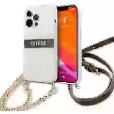 Чехол Guess Strap Gold Chain для iPhone 13 Pro Clear (GUHCP13LKC4GBGO)