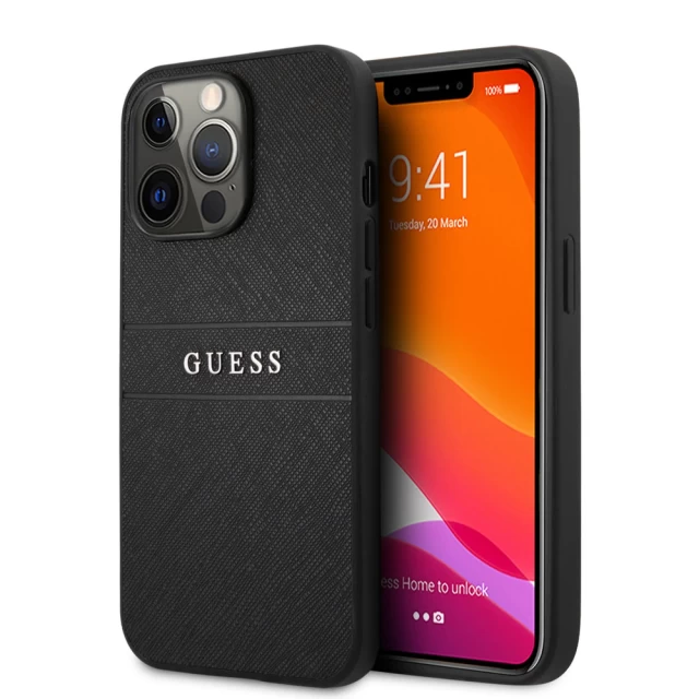 Чехол Guess Saffiano для iPhone 13 Pro Max Black (GUHCP13XPSASBBK)