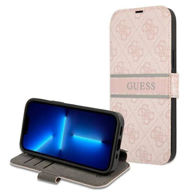 Чехол Guess 4G Stripe для iPhone 13 Pink (GUBKP13M4GDPI)