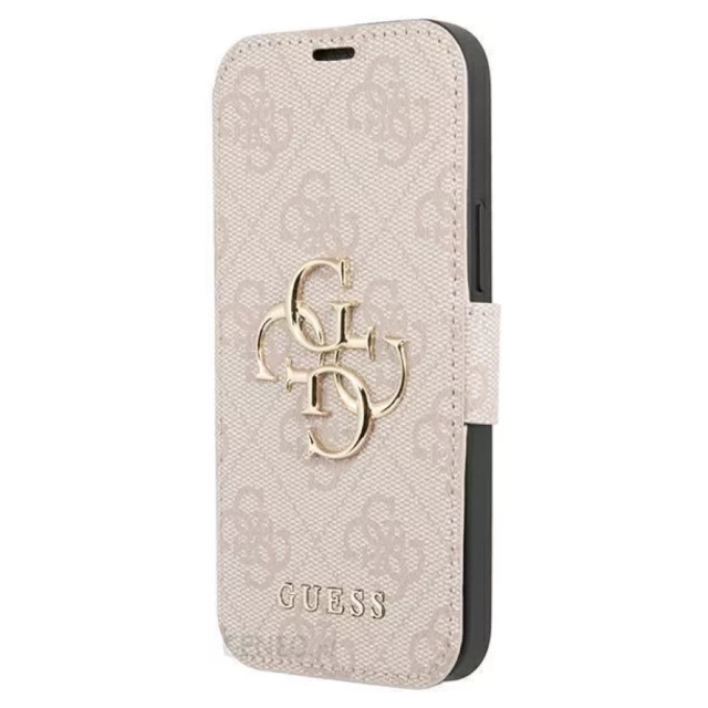 Чохол-книжка Guess Big Metal Logo для iPhone 13 Pink (GUBKP13M4GMGPI)